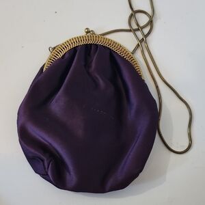 Elegant Purple Satin Women's Bag